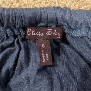 Womens navy blue Olivia sky size small shirt.
